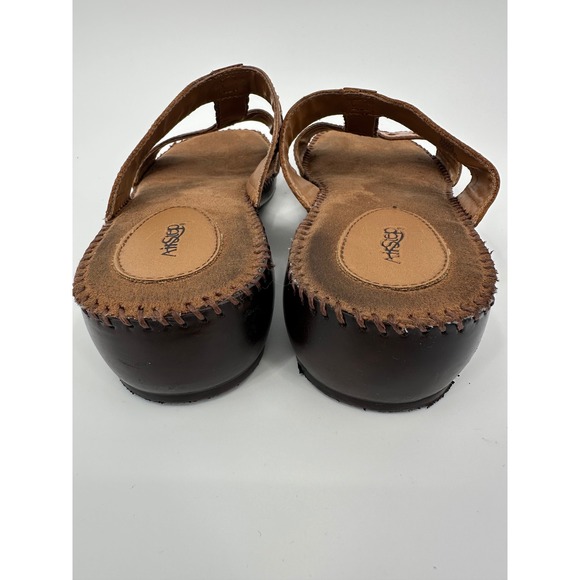 Airstep Leather Sandals Slides Comfort Casual Brown‎ Shoes - Picture 5 of 10